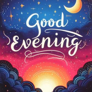 Good evening digital card.