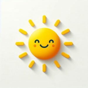 Good morning digital card with sun.