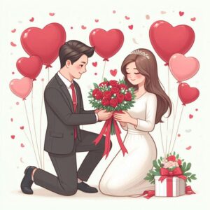 Happy anniversary digital greeting card for young couple.