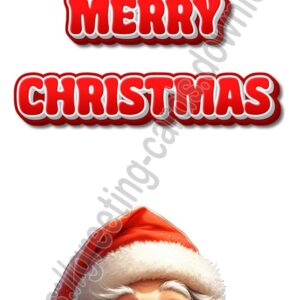 Merry Christmas card with Santa.