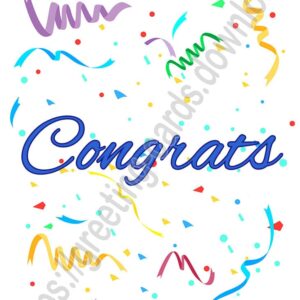 Congrats greeting card with confetti.