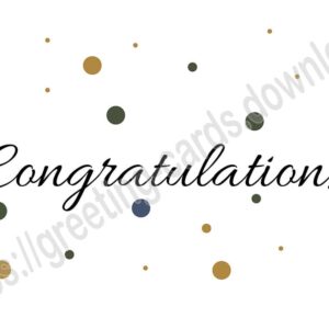 Congratulations white minimalist greeting e-card.