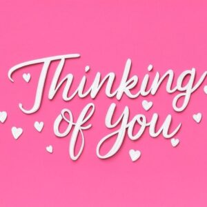 Thinking of you pink card.