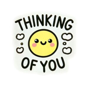 Thinking of you card with smiley.