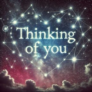 Thinking of you starry sky card.