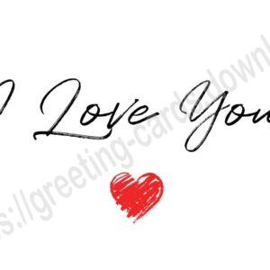 I love you white laconic minimalist card.