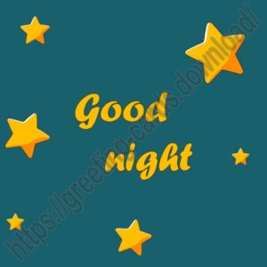 Good night e-card with stars.