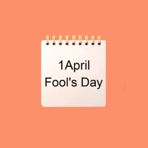 1 April Fool's Day greeting card with calendar.