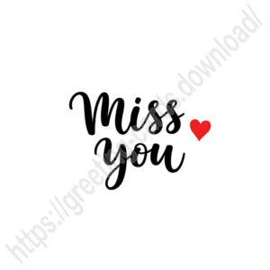Miss you white laconic e card.