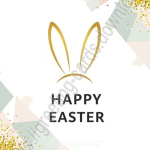 Happy Easter stylish modern greeting card.