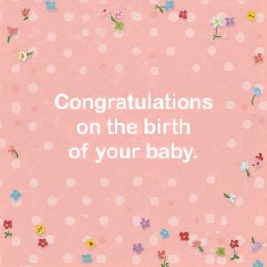 Congratulations on the birth of your baby (girl)! New baby soft pink greeting Ecard.