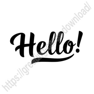 Hello! White laconic greeting image.