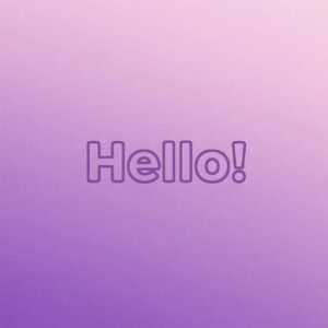 Hello! soft-lilac greeting image.