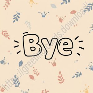 Bye beige image with leaves and blades of grass.