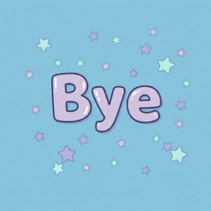 Bye blue image with stars.