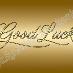 Good luck. Gold ecard with gold inscription.