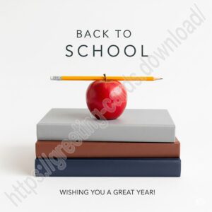 Wishing you a great year! Back To School greeting card.