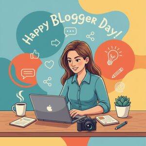 Happy Blogger Day! greeting card.