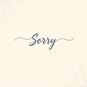 Sorry beige greeting card.