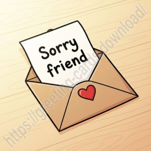 Sorry friend greeting card.