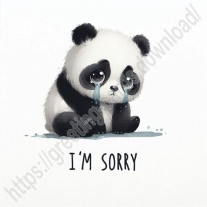 I'm sorry. Greeting card with baby panda.