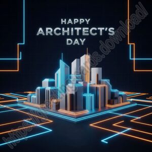 Happy Architect's Day greeting card.