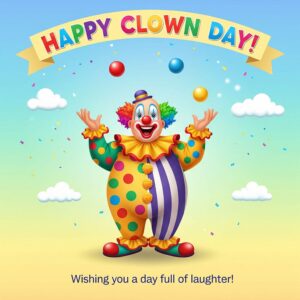 Happy Clown Day! greeting card.