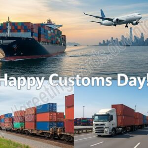 Happy Customs Day! Greeting card.