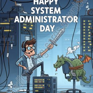 Happy System Administrator Day! Greeting card.