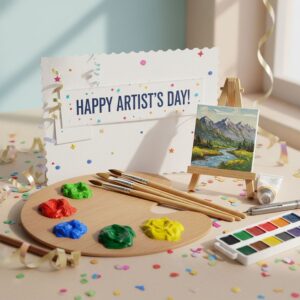 Happy Artist's Day! Greeting card.