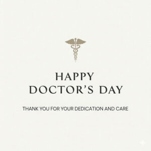 Happy Doctor's Day. Greeting card.