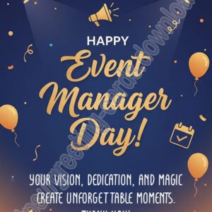 Happy Event Manager Day! Greeting card.