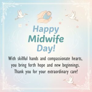 Happy Midwife Day! Thank you for your extraordinary care! Greeting card.