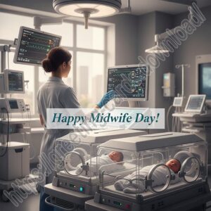 Happy Midwife Day! Greeting card.
