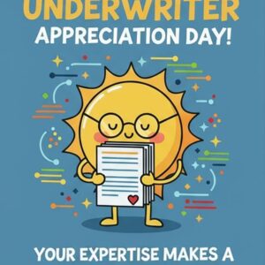 Happy National Underwriter Appreciation Day! Your expertise makes a world of difference. Greeting card.