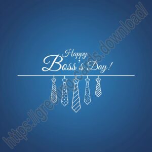 Happy Boss's Day! Greeting card with ties.