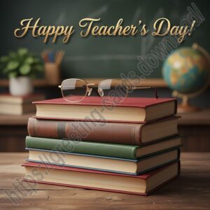 Happy Teacher's Day! Classic greeting ecard.