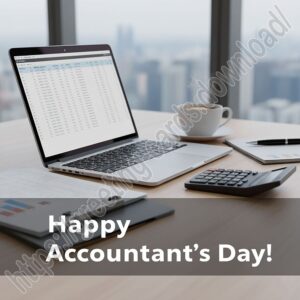 Happy Accountant's Day! A modern greeting card.