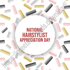 National Hairstylist Appreciation Day greeting card.