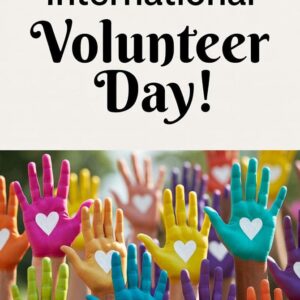 International Volunteer Day greeting card.