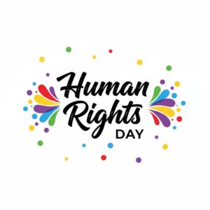 Human Rights Day greeting card.