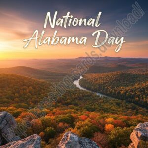 National Alabama Day greeting card
