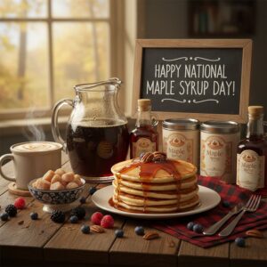 Happy National Maple Syrup Day greeting card