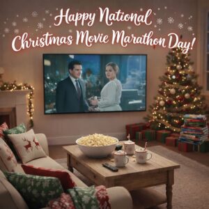Happy National Christmas Movie Marathon Day! Greeting card