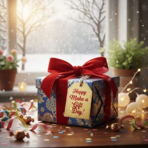 Happy Make a Gift Day! Greeting card.