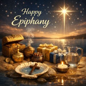 Happy Epiphany greeting card