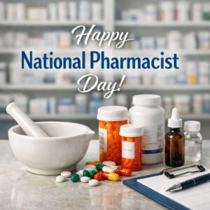 Happy National Pharmacist Day greeting card