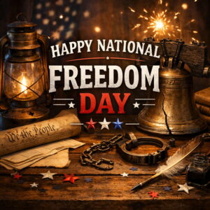 Happy National Freedom Day greeting card