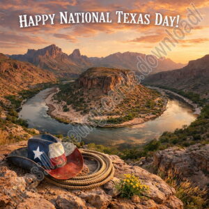 Happy National Texas Day greeting card