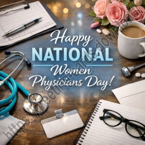 Happy National Women Physicians Day greeting card